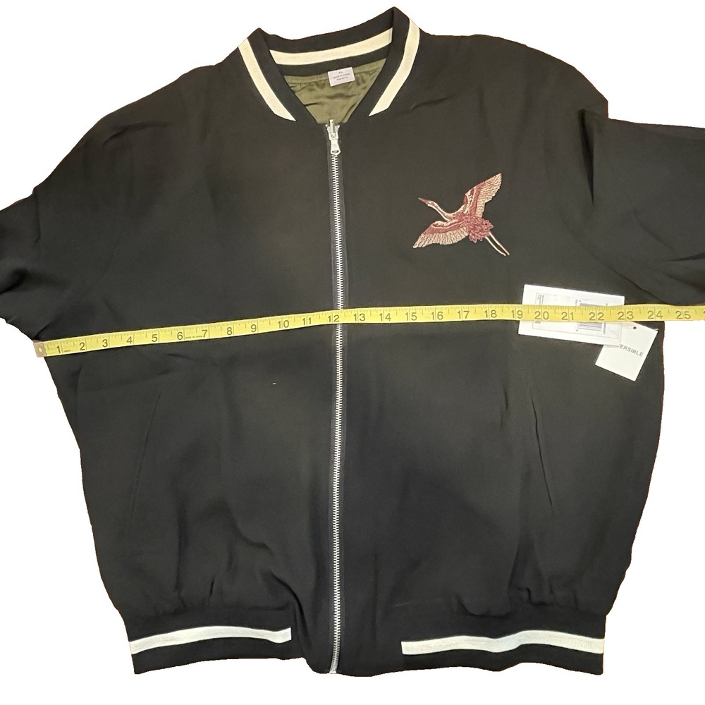 For The Republic Women's L Reversible Embroidered Boho Lightweight Bomber Jacket - Picture 10 of 12